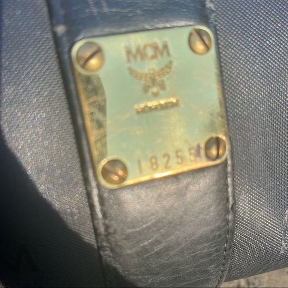 Vintage MCM Black Satchel Monogram Handbag - Picture 12 of 13